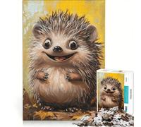 Puzzle da 1000 pezzi per adulti con riccio, antistress, difficile, ideale come elemento della lista dei desideri con Babbo Natale 50x75cm