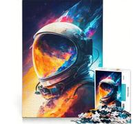Puzzle da 1000 pezzi per adulti con riflessi di astronauti, antistress, di difficoltà elevata, ideale come regalo con Babbo Natale 50x75cm