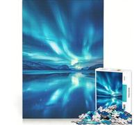 Puzzle da 1000 pezzi per adulti con riflesso dell'aurora boreale, gioco pratico, decorazione per la casa, collezione d'artista, belle arti 50x75cm