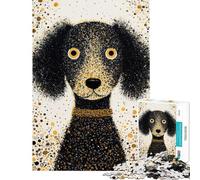Puzzle da 1000 pezzi per adulti con ritratto astratto di cane giocattolo educativo per l'apprendimento e il relax sfida impegnativa ottimo regalo (dimensioni 50x75cm)