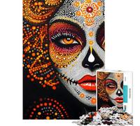 Puzzle da 1000 pezzi per adulti con ritratto del Giorno dei Morti gioco pratico gara di velocità ideale come regalo per tutta la famiglia (dimensioni 38x26cm)