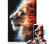 Puzzle da 1000 pezzi per adulti con ritratto del leone segno zodiacale Leone ideale per giochi in famiglia per passare il tempo durante le vacanze a casa compleanno e Natale 38x52cm