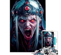 Puzzle da 1000 pezzi per adulti con ritratto della regina dei vampiri un gioco divertente e originale da appendere al muro perfetto come regalo di compleanno o di Natale (dimensioni: 38x52cm)
