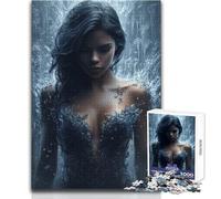 Puzzle da 1000 pezzi per adulti con ritratto della regina di ghiaccio, attività per famiglie, gioco rompicapo, fantastici regali e giocattoli (dimensioni 38x26cm)