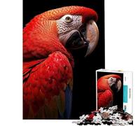Puzzle da 1000 pezzi per adulti con ritratto di ara scarlatta sfida educativa gioco di assemblaggio decorazione da parete adatto a persone dai 14 anni in su (38x52cm)