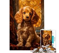Puzzle da 1000 pezzi per adulti con ritratto di cucciolo di Cocker Spaniel gioco per famiglie sfida per l'intelligenza giocattolo che crea dipendenza regalo divertente decorazione per la casa