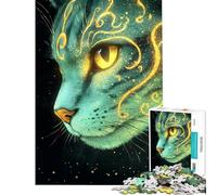 Puzzle da 1000 pezzi per adulti con ritratto di gatto del Bengala mistico Puzzle antistress per adulti migliora la memoria e offre una sfida stimolante da completare (dimensioni 38x52cm)