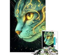 Puzzle da 1000 pezzi per adulti con ritratto di gatto del Bengala mistico Puzzle antistress per adulti migliora la memoria e offre una sfida stimolante da completare (dimensioni 50x75cm)