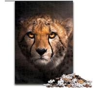 Puzzle da 1000 pezzi per adulti con ritratto di ghepardo arrabbiato in legno, un regalo perfetto per il divertimento in famiglia, 50x75cm, gioco interattivo per famiglie