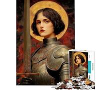 Puzzle da 1000 pezzi per adulti con ritratto di Giovanna d'Arco con spada Puzzle per adulti rompicapo per la mente migliora la memoria ideale come regalo (dimensioni 38x26cm)