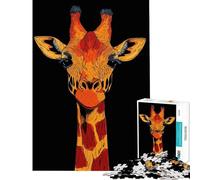 Puzzle da 1000 pezzi per adulti con ritratto di giraffa gioco rilassante ed educativo ideale come sfida o regalo per il Secret Santa (dimensioni 38x26cm)