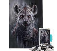 Puzzle da 1000 pezzi per adulti con ritratto di iena dallo sguardo intenso Gioco educativo giocattolo didattico regalo perfetto per compleanni e decorazioni (dimensioni 38x26cm)