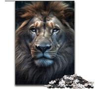Puzzle da 1000 pezzi per adulti con ritratto di leone e occhi chiari, perfetto per il divertimento in famiglia a Natale, Ringraziamento, compleanni e Pasqua (dimensioni: 26x38cm)