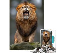 Puzzle da 1000 pezzi per adulti con ritratto di leone ruggente ideale come regalo o attività divertente da fare a casa Gioco rompicapo per migliorare la memoria adatto a ragazzi dai 14 anni in su