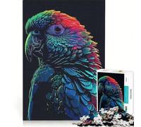 Puzzle da 1000 pezzi per adulti con ritratto di pappagallo vintage gioco educativo decorazione per la casa collezione d'artista belle arti 38x26cm