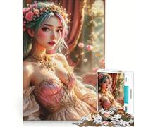 Puzzle da 1000 pezzi per adulti con ritratto di principessa delle fiabe, giocattolo educativo, difficile e stimolante, ideale come elemento della lista dei desideri con Babbo Natale 50x75cm