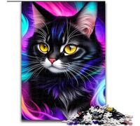 Puzzle da 1000 pezzi per adulti con ritratto di un bel gatto, perfetto per adolescenti, per rafforzare i legami familiari, rompicapo e regalo fai da te per la casa (dimensioni: 50x75cm)