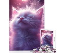Puzzle da 1000 pezzi per adulti con ritratto di un gattino sognante giocattoli antistress ottimi regali e giocattoli per giochi educativi allena il cervello e le mani dimensioni 38x26cm