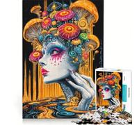 Puzzle da 1000 pezzi per adulti con ritratto fantasy della Regina dei Funghi gioco rilassante interazione genitore-figlio regalo di compleanno regalo di viaggio 38x52cm