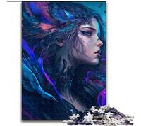 Puzzle da 1000 pezzi per adulti con ritratto fantasy di un angelo in legno, attività per la casa per le vacanze, compleanni e serate di gioco in famiglia, 50x75cm, gioco interattivo per famiglie