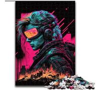Puzzle da 1000 pezzi per adulti con robot al neon in legno, ideale per il divertimento in famiglia, il relax e come regalo di Natale Dimensioni: 50x75cm, perfetto per adolescenti e famiglie