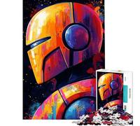 Puzzle da 1000 pezzi per adulti con robot in colori neon Puzzle antistress per ragazzi divertenti e spiritosi ideali per attività a casa (dimensioni 38x52cm)
