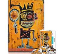 Puzzle da 1000 pezzi per adulti con robot in stile Basquiat, aiuta il cervello a esercitare i giocattoli avvincenti per coltivare la pazienza, un'opera d'arte (38x26cm)
