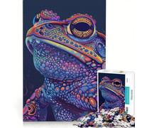 Puzzle da 1000 pezzi per adulti con rospo psichedelico al neon gioco educativo difficile e stimolante ideale come regalo 50x75cm
