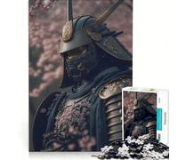 Puzzle da 1000 pezzi per adulti con samurai giapponesi e fiori di ciliegio Sakura, gioco pratico, migliora la memoria, compleanno e Natale 50x75cm