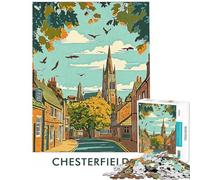 Puzzle da 1000 pezzi per adulti con scena della città di Chesterfield Gioco rilassante e antistress per adulti divertente attività da fare a casa (dimensioni 50x75cm)