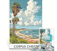 Puzzle da 1000 pezzi per adulti con scena della spiaggia di Corpus Christi, giochi per famiglie, antistress, collezione d'artista, belle arti 38x52cm