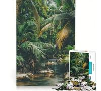 Puzzle da 1000 pezzi per adulti con scena di fiume tropicale gioco pratico decorazione per la casa collezione d'artista opera d'arte 50x75cm