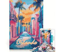 Puzzle da 1000 pezzi per adulti con scena di strada di Orlando giocattolo educativo rilassante e stimolante per la mente ottimo regalo per gli appassionati di videogiochi 38x26cm