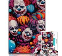 Puzzle da 1000 pezzi per adulti con scheletro di pagliaccio, aiuta il cervello a esercitare i giocattoli avvincenti per coltivare la pazienza, un'opera d'arte (38x26cm)