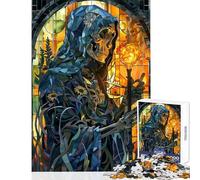 Puzzle da 1000 pezzi per adulti con scheletro dorato e sentinella ideale per il relax decorazione per la casa giocattoli fai da te collezione per artisti belle arti (50x75cm)