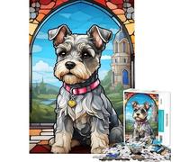 Puzzle da 1000 pezzi per adulti con Schnauzer in miniatura Aiuta a stimolare la mente allevia lo stress ed è un gioco educativo per ragazzi dai 14 anni in su Dimensioni 38x26cm