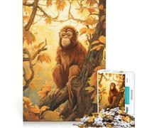 Puzzle da 1000 pezzi per adulti con scimmia nella giungla gioco educativo migliora la memoria compleanno e Natale 38x52cm
