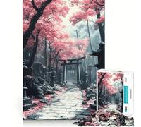 Puzzle da 1000 pezzi per adulti con sentiero di ciliegi in fiore e paesaggio giapponeseDisegni nitidi e dettagliati,sfida per la mente,divertente gioco per il tempo libero,regalo di compleanno 38x26cm