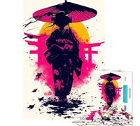 Puzzle da 1000 pezzi per adulti con silhouette di geisha al tramonto Aiuta a stimolare la mente Regalo educativo per donne dai 14 anni in su Gioco di puzzle offerto 38x52cm
