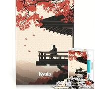 Puzzle da 1000 pezzi per adulti con silhouette di Kyoto Giappone gioco per famiglie rilassante e stimolante per la mente collezione d'artista belle arti 38x52cm