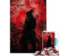 Puzzle da 1000 pezzi per adulti con silhouette di samurai ideale per compleanni e Natale Gioco educativo impegnativo per ragazzi dai 14 anni in su (38x26cm)