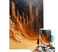 Puzzle da 1000 pezzi per adulti con silhouette di una città nel deserto ideale come regalo per ragazzi e adolescenti Giochi rilassanti per tutta la famiglia regalo di compleanno (Dimensioni: 50x75cm)