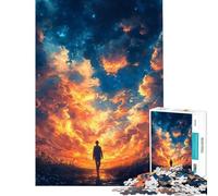 Puzzle da 1000 pezzi per adulti con silhouette sotto un cielo stellato difficile e stimolante decorazione per la casa giocattolo educativo per ragazzi dai 14 anni in su (38x26cm)