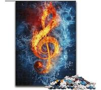 Puzzle da 1000 pezzi per adulti con simboli musicali, 26x38cm, regalo perfetto per genitori, amanti e amici - età 14+