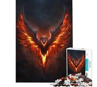 Puzzle da 1000 pezzi per adulti con simbolo della fenice infuocata gioco impossibile giocattolo avvincente per coltivare la pazienza regalo di compleanno per divertimento in famiglia (75x50cm)