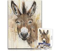 Puzzle da 1000 pezzi per adulti con simpatici animali e asinelli, sfida difficile, gioco rompicapo adatto a bambini dai 14 anni in su (dimensioni 38x52cm)