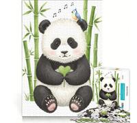 Puzzle da 1000 pezzi per adulti con simpatici panda e uccellini, gioco impossibile, analisi e logica, per rafforzare l'amore tra le coppie 38x52cm