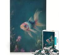 Puzzle da 1000 pezzi per adulti con simpatico disegno di pesciolino, gioco impossibile, impegnativo da completare, ideale come regalo 38x52cm