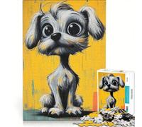 Puzzle da 1000 pezzi per adulti con simpatico disegno di un cane dei cartoni animati, gioco impossibile, analisi e logica, per rafforzare l'amore tra le coppie 50x75cm