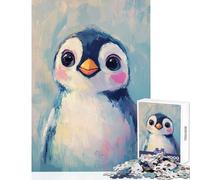 Puzzle da 1000 pezzi per adulti con simpatico disegno di un pinguino - Gioco impossibile ideale per passare il tempo in casa giocattolo educativo per rafforzare l'amore tra le coppie (50x75cm)